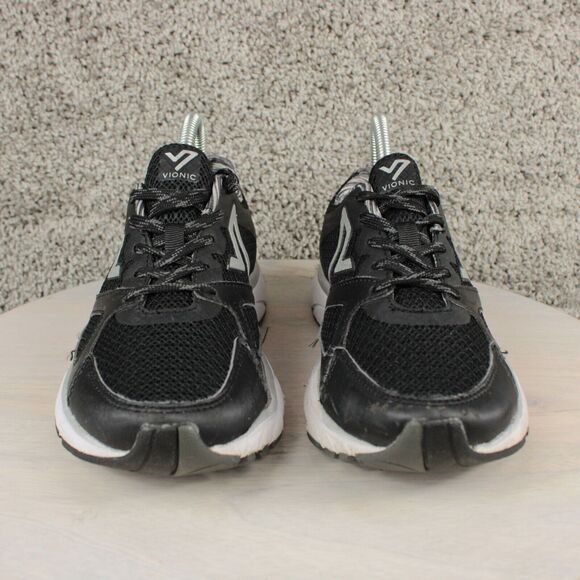 Vionic Athletic Sneakers Lace Up Comfort Womens 8 Black Gray Mesh - Picture 3 of 12